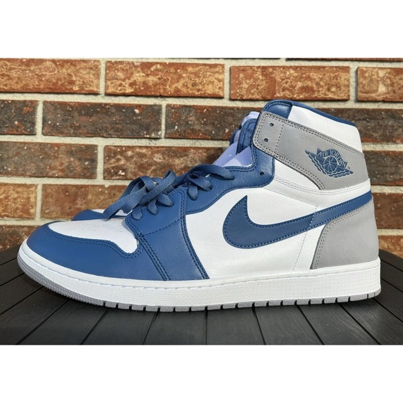 BRAND NEW 2023 NIKE AIR JORDAN 1 HIGH OG TRUE BLUE SZ 18‎ DZ5485 410 SNEAKERS - Picture 2 of 9